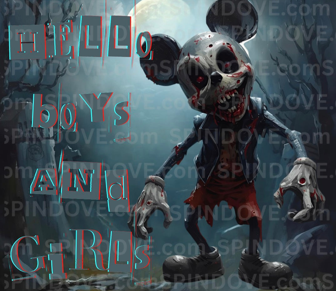Png file only Zombie Mickey hello boys and girls