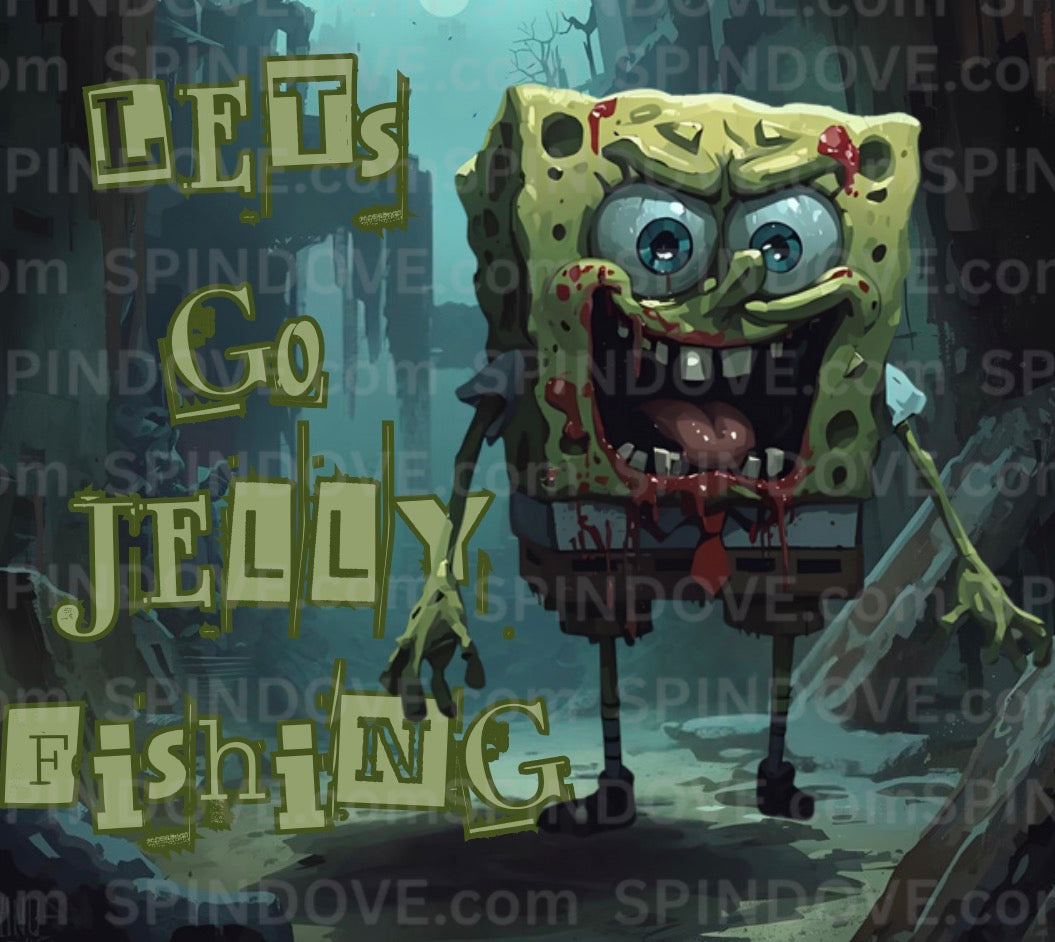 Png file only 20oz tumbler Zombie let’s go jelly fishing