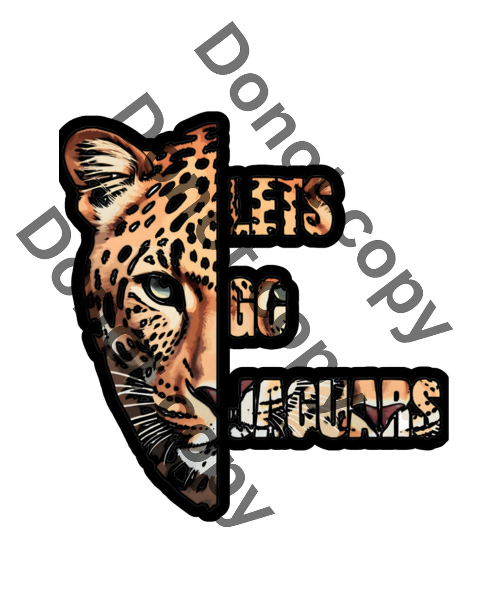Png file only Let’s Go Jaguars cut out letters