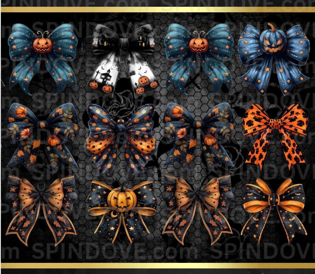 File only Halloween bow created for tumblers