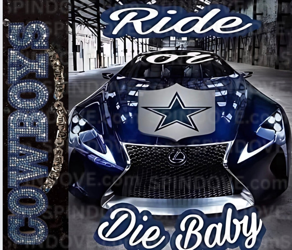 File only sized for 20oz Ride or die cowboys star car