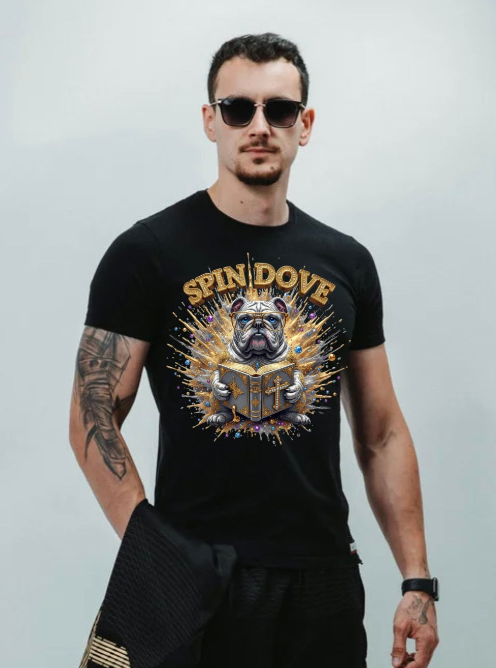 Holy Dog Spind Dove tee