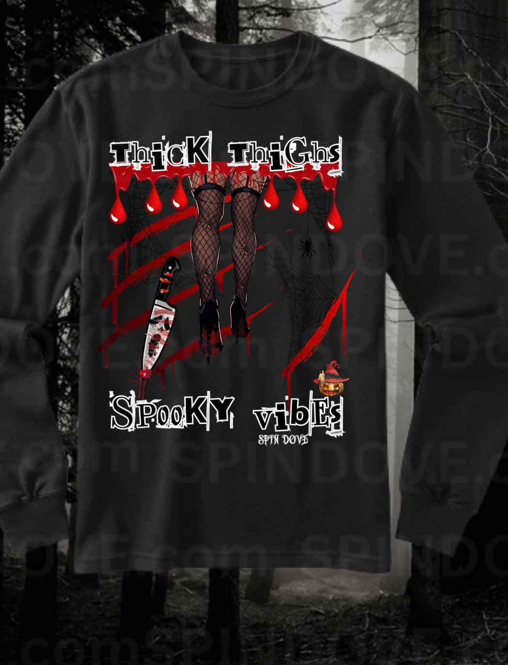 Svg file only thick thighs spooky vibes