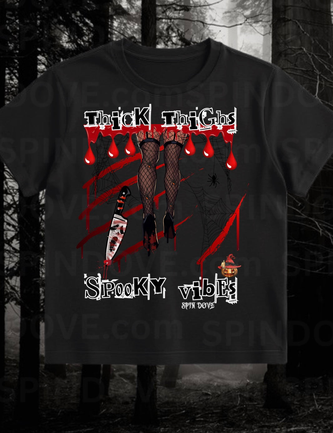 Svg file only thick thighs spooky vibes