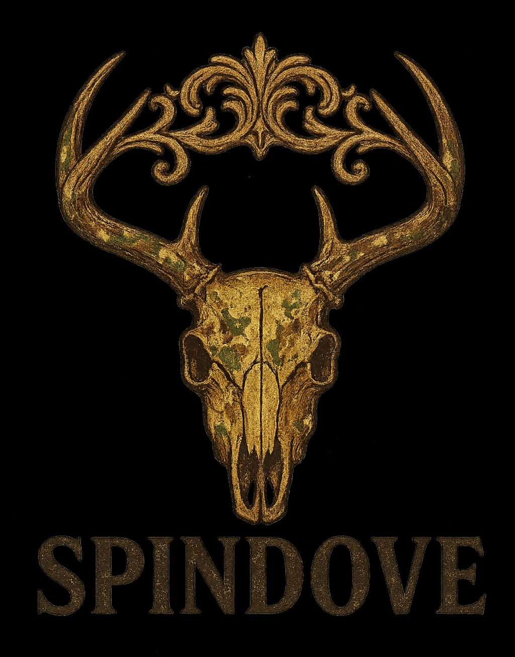 SPINDOVE Antler Skull Emblem tee