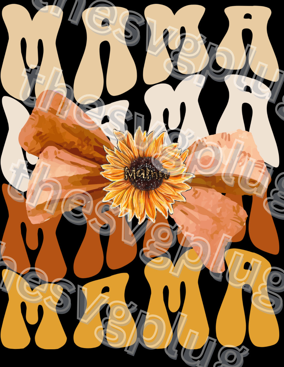 (PNG file)Sunflower fall mama